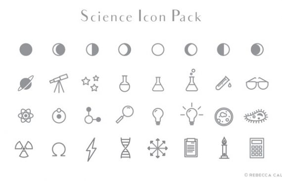 Science Icon Pack by Rebecca Caldera